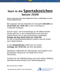 Start in die Sportabzeichen-Saison 2026!